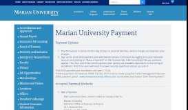 
							         Marian University Payment - Marian University | Marian University								  
							    
