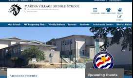 
							         Marina Village Middle School - Home								  
							    
