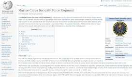
							         Marine Corps Security Force Regiment - Wikipedia								  
							    