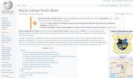 
							         Marist College North Shore - Wikipedia								  
							    