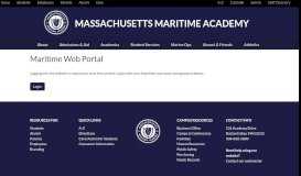 
							         Maritime Web Portal | Massachusetts Maritime Academy								  
							    