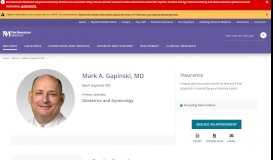 
							         Mark A. Gapinski, MD | Northwestern Medicine								  
							    