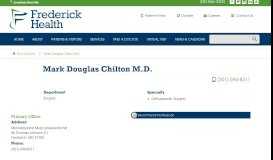 
							         Mark Douglas Chilton M.D. | Hospital in Frederick County								  
							    
