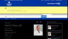 
							         Mark E Fahey, MD | Tallahassee Memorial HealthCare ...								  
							    