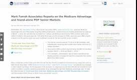 
							         Mark Farrah Associates Reports on the Medicare Advantage and ...								  
							    