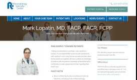 
							         Mark Lopatin, MD, FACP, FACR, FCPP - Rheumatology Specialty Center								  
							    