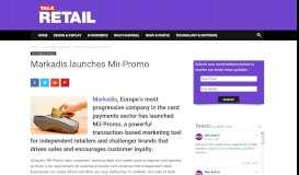 
							         Markadis launches Mii-Promo | The UK's Premier Retail News ...								  
							    