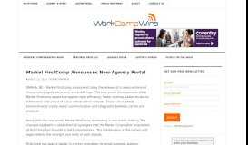 
							         Markel FirstComp Announces New Agency Portal - WorkCompWire								  
							    
