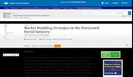 
							         Market Bundling Strategies in the Horizontal Portal Industry ...								  
							    