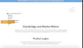 
							         Market Metrix | Clarabridge								  
							    