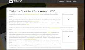 
							         Marketing Campaigns Gone Wrong - KFC - Bay Area ...								  
							    