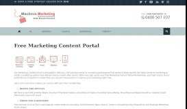 
							         Marketing Content Portal								  
							    