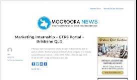 
							         Marketing Internship - GTRS Portal - Brisbane QLD - Moorooka News								  
							    