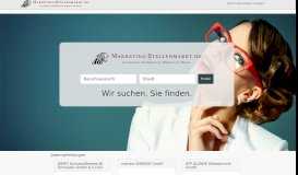 
							         Marketing-Stellenmarkt.de - Das Jobportal für Marketing, Werbung ...								  
							    
