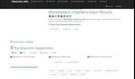 
							         Marketplace chaplains login Results For Websites Listing								  
							    