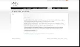 
							         Marks & Spencer | Careers | Customer Assistant								  
							    