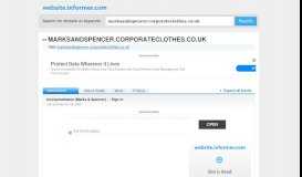 
							         marksandspencer.corporateclothes.co.uk at WI ...								  
							    