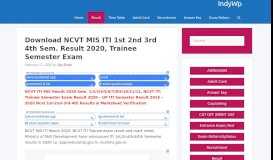 
							         {Marksheet} NCVT MIS ITI 1st 2nd 3rd 4th Sem. Result 2019, Trainee ...								  
							    