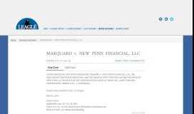 
							         MARQUARD v. NEW PENN FINANCIAL, LLC - Leagle.com								  
							    