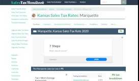 
							         Marquette, Kansas' Sales Tax Rate is 9.00% - SalesTaxHandbook								  
							    