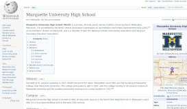 
							         Marquette University High School - Wikipedia								  
							    