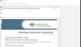
							         Marriage Celebrants Programme*Celebrant registration charge								  
							    