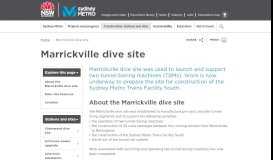 
							         Marrickville dive site | Sydney Metro								  
							    