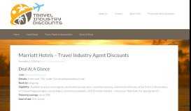 
							         Marriott Hotels - Travel Industry Agent Discounts - Travel Industry ...								  
							    