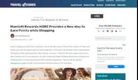 
							         Marriott Rewards MORE: A New Way to Earn Points while Shopping								  
							    
