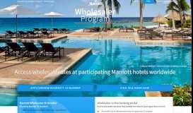 
							         Marriott Wholesaler Program								  
							    