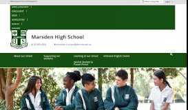 
							         Marsden High School: Home								  
							    