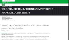 
							         Marshall Health launches new online patient portal for easier access ...								  
							    