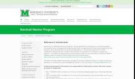 
							         Marshall Mentor Program - Marshall University								  
							    
