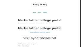 
							         Martin luther college portal – Rudy Tsang								  
							    