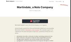 
							         Martindale-Hubbell is now part of Nolo Press? - Real Lawyers								  
							    