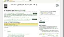 
							         Mary Bailey (Illidge) Heilbronn (1829-1911) | WikiTree FREE Family ...								  
							    