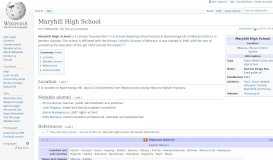 
							         Maryhill High School - Wikipedia								  
							    