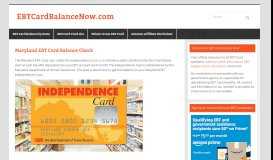 
							         Maryland EBT Card Balance Check - EBTCardBalanceNow.com								  
							    