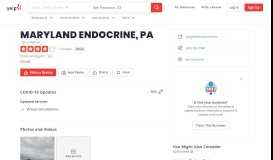 
							         MARYLAND ENDOCRINE, PA - Endocrinologists - 10710 Charter Dr ...								  
							    