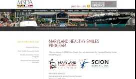 
							         Maryland Healthy Smiles Program - Maryland State Dental Association								  
							    