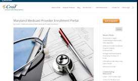 
							         Maryland Medicaid Provider Enrollment Portal - National ...								  
							    