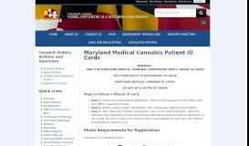
							         Maryland Medical Cannabis Patient ID Cards								  
							    