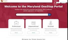 
							         Maryland OneStop: Home								  
							    
