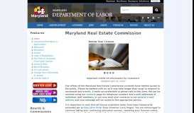
							         Maryland Real Estate Commission (MREC) - Division of ...								  
							    