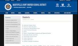 
							         Marysville Joint Unified School District - Students								  
							    