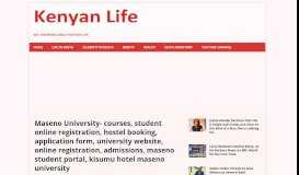 
							         Maseno University- courses, student online registration, hostel..								  
							    