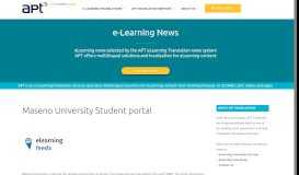 
							         Maseno University Student portal | APT eLearning Translations								  
							    