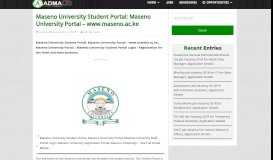 
							         Maseno University Student Portal: Maseno University Portal - www ...								  
							    