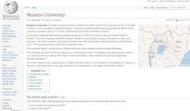 
							         Maseno University - Wikipedia								  
							    