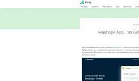 
							         Mashape Acquires Dev Portal Maker Gelato.io - Kong								  
							    